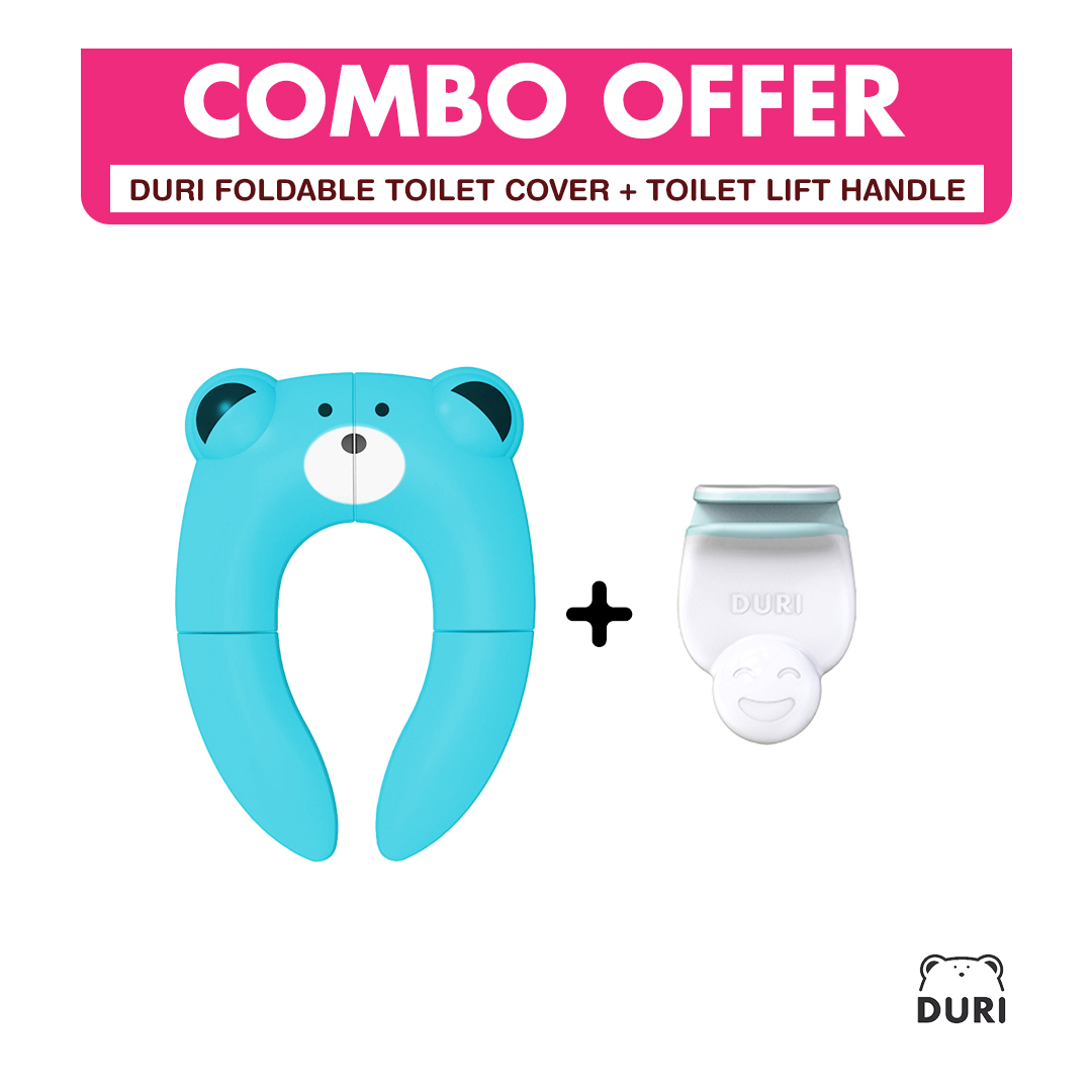 1723895293_Combo Foldable Toilet Cover - Blue + DURI Toilet Lift Handle Revised